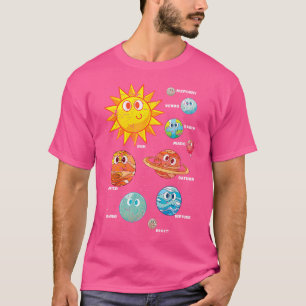 Schattigee planeten Galaxy Outer Space Science Ast T-shirt