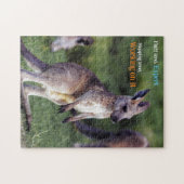 Schattigee pluizige joey Kangaroo Legpuzzel (Horizontaal)