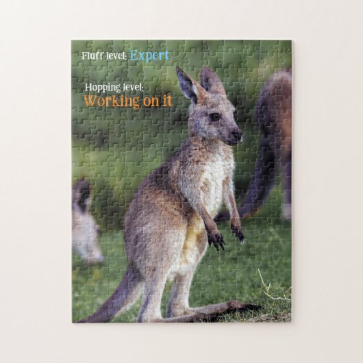 Schattigee pluizige joey Kangaroo Legpuzzel (Verticaal)