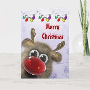 Schattigee pluizige kerst Kaart