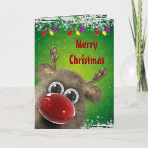 Schattigee pluizige kerstverlichting Kaart