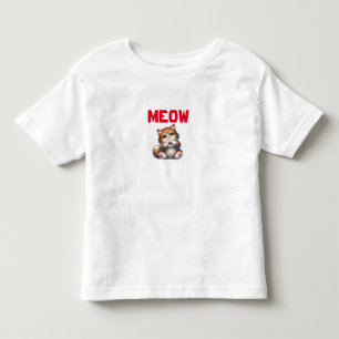 Schattigee pluizige kitten met hartgebaar   Schatt Kinder Shirts