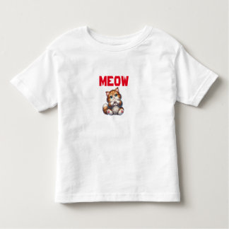 Schattigee pluizige kitten met hartgebaar | Schatt Kinder Shirts