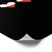 Schattigee Pocket Pixel Red Heart Valentijn's Day Poster (Hoek)