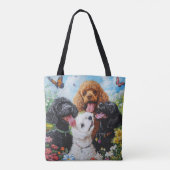 Schattigee Poedel en Goldendoodle Dog Tas (Achterkant)