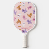 Schattigee Poedel Hondenliefhebber Custom Naam Pickleball Paddle (Voorkant)