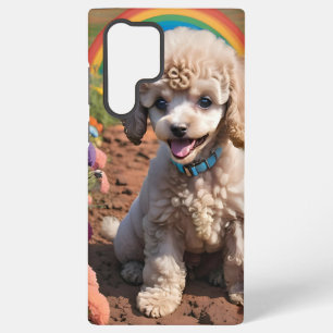 Schattigee poedel met een regenboog samsung galaxy hoesje