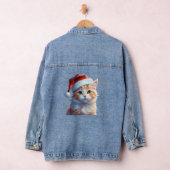Schattigee poes met santa hat Classic T-Shirt Denim Jacket (Hangar)