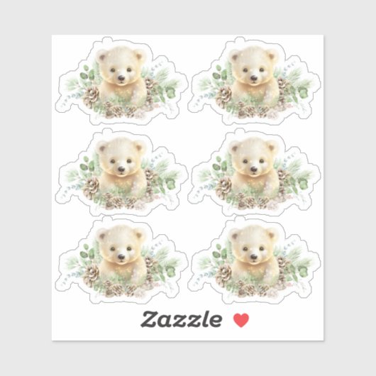Schattigee Polar Beer Cub Custom-Cut Vinyl Sticker (Vel)