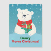 Schattigee Polar Beer Gifts & Kerst Magnetische Ka (Voorkant)