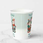 Schattigee Polar Beren Sing Have a Very Beary Chri Papieren Bekers (Rechts)