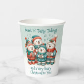 Schattigee Polar Beren Sing Have a Very Beary Chri Papieren Bekers (Voorkant)