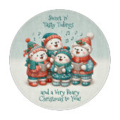 Schattigee Polar Beren Sing Have a Very Beary Chri Snijplank (Voorkant)