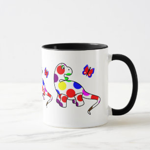 Schattigee Polka Dot Dinosaur Mok