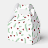 Schattigee polka dot kerstboom rood groen patroon bedankdoosjes (Achterkant)
