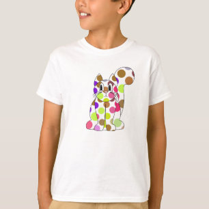 Schattigee Polka Dot Kitty Cat Shirt