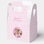 Schattigee Polka Dot Pattern Roze Verjaardag Party Bedankdoosjes (Geopend)