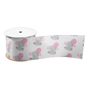 Schattigee Polka Dot Roze Olifanten Meisje Baby Lint