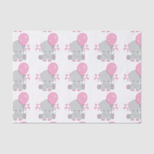 Schattigee Polka Dot Roze Olifanten Meisje Baby Tissuepapier