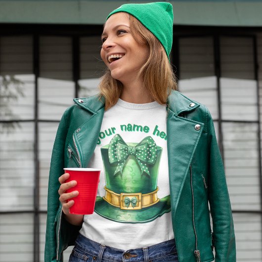 Schattigee Polka Dotted Bow op Leprechaun Top Hat