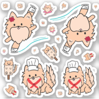 Schattigee POM Assorted Sticker