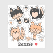 Schattigee Pom Mix Custom-Cut Vinyl Sticker (Vel)