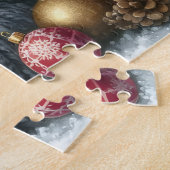 Schattigee Pommerse Gezellige Waterverf Winterkuns Legpuzzel (Zijkant)