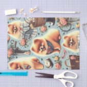 Schattigee Pommerse illustratie Tissuepapier (Craft)