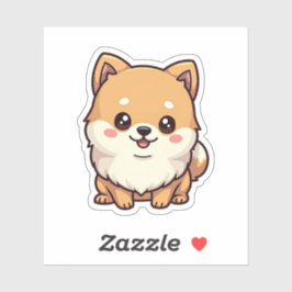 Schattigee Pommerse, Kawaii stijl, klein Sticker