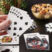 Schattigee Pommerse Rode Nerd Bril Custom Naam Pokerkaarten (Insitu)