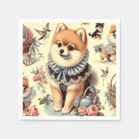 Schattigee Pommerse schilderkunst Servet (Voorkant)