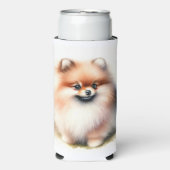 Schattigee Pommerse waterverf illustratie (Seltzer Voorkant)