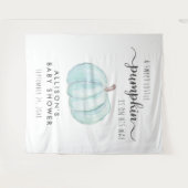 Schattigee pompoen baby boy douche welkom wandkleed (Voorkant (horizontaal))