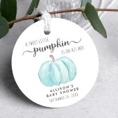 Schattigee pompoen baby jongen douche dank u bedankjes labels