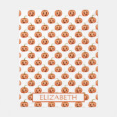 Schattigee pompoen Halloween Custom Fleece Deken (Voorkant)