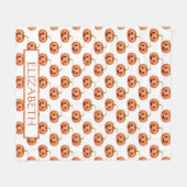 Schattigee pompoen Halloween Custom Fleece Deken (Voorkant (Horizontaal))