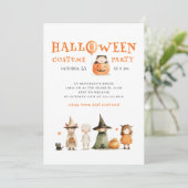 Schattigee pompoen Halloween Kinder Partij Kaart (Staand voorkant)