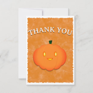 Schattigee Pompoen Halloween Waterverf Baby shower Bedankkaart