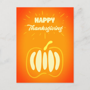 Schattigee Pompoen Happy Thanksgiving Typografie Feestdagenkaart