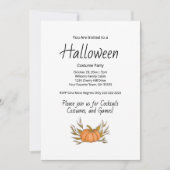 Schattigee Pompoen Illustratie Halloween Kostuumfe Kaart (Voorkant)