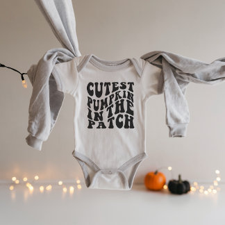 Schattigee pompoen in de Patch Baby Bodysuit