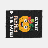 Schattigee pompoen in de patch Baby Fleece Deken (Voorkant (Horizontaal))
