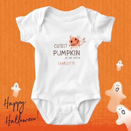 🎃Schattigee pompoen in de Patch Handgetekende Hal Romper