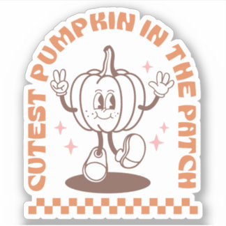Schattigee pompoen in de patch | HERFST | op maat Sticker
