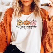 Schattigee pompoen in de Patch Retro Halloween Tri-Blend Shirt