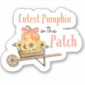 Schattigee pompoen in de Patch Sticker (Voorkant)