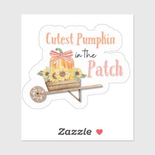 Schattigee pompoen in de Patch Sticker (Vel)