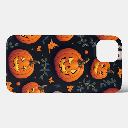 Schattigee pompoen iPhone case (Achterkant (horizontaal))
