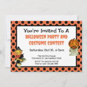 Schattigee pompoen Kinder Halloween kostuum partij Kaart (Voorkant)