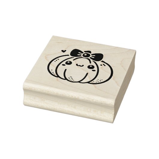 Schattigee pompoen met boog 	rubberstempel (Stempel)